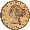 Image 1 : 1861 $5 Liberty No Motto NGC MS61