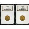 Image 1 : Lot of Two Liberty Half Eagles NGC AU58