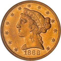 1868 $5 Liberty PCGS AU55
