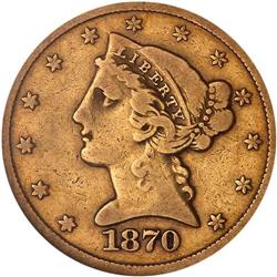 1870-CC $5 Liberty NGC F15