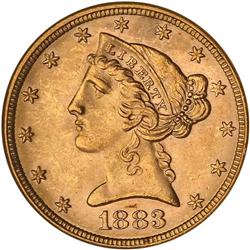 1883 $5 Liberty NGC MS64