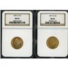 Image 1 : Lot of Two Liberty Half Eagles NGC