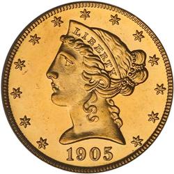 1905 $5 Liberty PCGS Proof 64