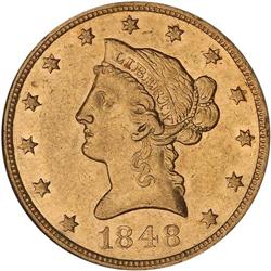 1848 $10 Liberty NGC AU58