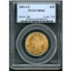 Image 3 : 1891-CC $10 Liberty PCGS MS61