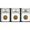 Image 1 : Lot of Three $10 Liberty Heads NGC MS62