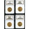 Image 1 : Lot of Four $10 Liberty Heads NGC MS63