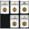 Image 3 : Lot of Five 1907 $10 Liberty Heads NGC MS63