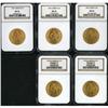Image 1 : Lot of Five 1907 $10 Liberty Heads NGC MS63