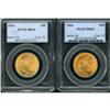 Image 2 : Lot of Two 1914 $10 Indian Eagles PCGS MS63