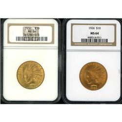 Lot of Two $10 Indian Eagles