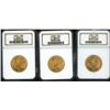 Image 1 : Lot of Three $10 Indian Eagles NGC MS64