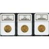 Image 1 : Lot of Three 1932 $10 Indian Eagles NGC MS64