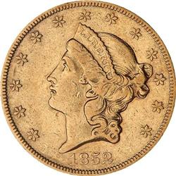 1852-O $20 Liberty NGC AU53