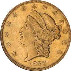 1852-O $20 Liberty NGC AU53