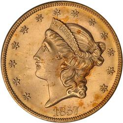 1857-S $20 Liberty PCGS MS66