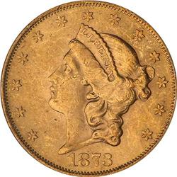 1873 $20 Liberty. Open 3 PCGS MS62