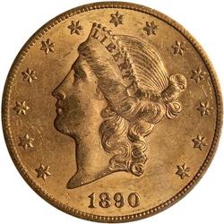 1890-CC $20 Liberty NGC AU58