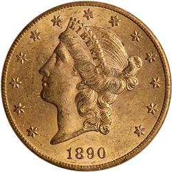 1890-CC $20 Liberty NGC AU58