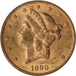 1890-CC $20 Liberty NGC AU58
