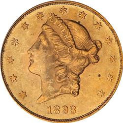 1893-S $20 Liberty PCGS MS63