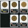 Image 2 : Lot of Five $20 Liberty Heads NGC EF40
