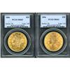 Image 3 : Lot of Two $20 Liberty Heads PCGS MS63