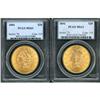 Image 1 : Lot of Two $20 Liberty Heads PCGS MS63