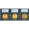 Image 1 : Lot of Three $20 Liberty Heads PCGS MS62