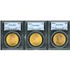 Image 3 : Lot of Three $20 Liberty Heads PCGS MS62
