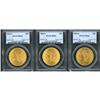 Image 1 : Lot of Three $20 Liberty Heads PCGS MS62