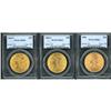 Image 3 : Lot of Three $20 Liberty Heads PCGS MS62