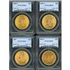Image 1 : Lot of Four $20 Liberty Heads PCGS MS62