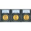 Image 1 : Lot of Three $20 Liberty Heads PCGS MS62