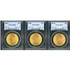 Image 3 : Lot of Three $20 Liberty Heads PCGS MS62