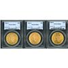 Image 3 : Lot of Three $20 Liberty Heads PCGS MS62