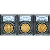 Image 1 : Lot of Three $20 Liberty Heads PCGS MS62