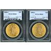 Image 1 : Lot of Two $20 Liberty Heads PCGS MS62