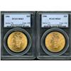 Image 1 : Lot of Two $20 Liberty Heads PCGS MS63