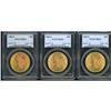 Image 1 : Lot of Three 1903-S $20 Liberty Heads PCGS MS62