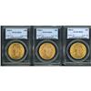 Image 3 : Lot of Three 1903-S $20 Liberty Heads PCGS MS62