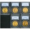 Image 3 : Lot of Five 1904 $20 Liberty Heads PCGS MS64