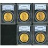 Image 3 : Lot of Five $20 Liberty Heads PCGS MS64