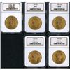 Image 3 : Lot of Five 1904 $20 Liberty Heads NGC MS64