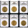 Image 1 : Lot of Five 1904 $20 Liberty Heads NGC MS64