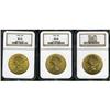 Image 1 : Lot of Three $20 Liberty Heads NGC MS64