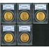 Image 1 : Lot of Five $20 Liberty Heads PCGS MS63