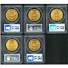 Image 2 : Lot of Five $20 Liberty Heads PCGS MS63