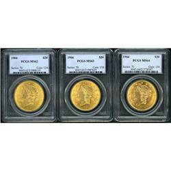 Lot of Three $20 Liberty Heads