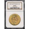 Image 3 : 1907 $20 St. Gaudens. Flat Relief NGC MS66